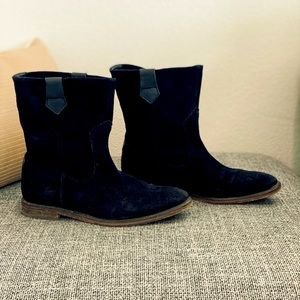 Free People Black Suede Booties size 39